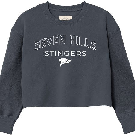 New! Youth Midi cut "Reverse Fleece" crew with Sparkle logo - in 3 Colors