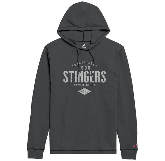 Waffle Pullover Hood-Grey