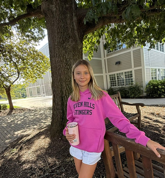 Nike Youth Club Fleece Hoodie in Fire Pink