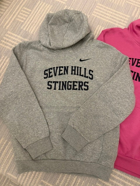 Nike Youth Club Fleece Hoodie in Grey