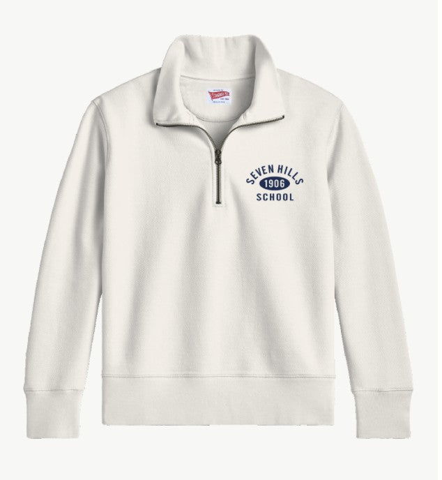 1/4 Zip in Vintage White (Unisex)