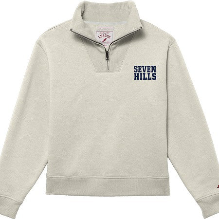 Just in! Women's Oatmeal 1/4 Zip with Left Chest logo