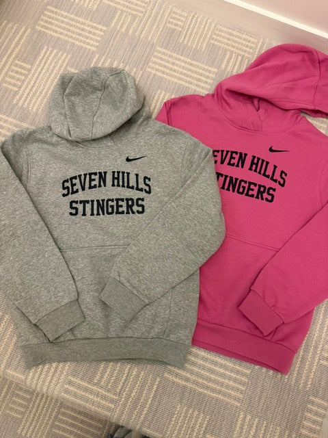 Nike Youth Club Fleece Hoodie in Fire Pink