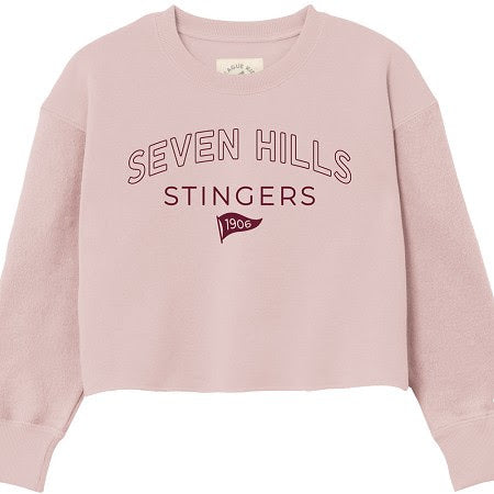New! Youth Midi cut "Reverse Fleece" crew with Sparkle logo - in 3 Colors