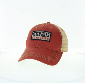 Vintage Red and Navy Trucker Hat