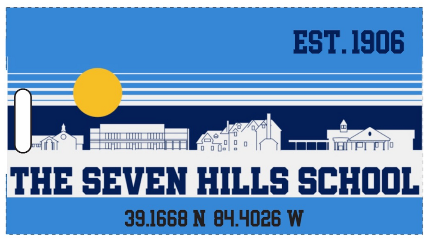 Metal Printed Seven Hills Luggage Tag